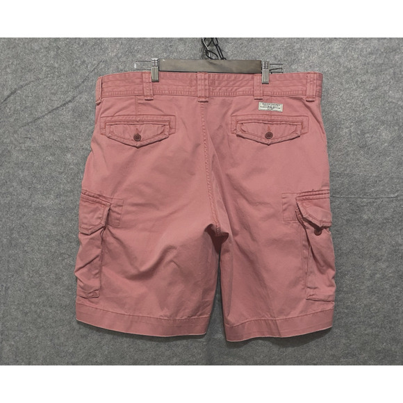 Polo Ralph Lauren Cargo Shorts Mens Sz 40 Pink Pockets Distressed‎ 10" Inseam - Picture 3 of 9